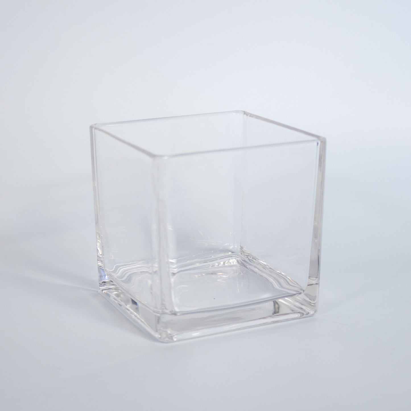 Cube Pot Vase – Clear – 15 x 15 cm