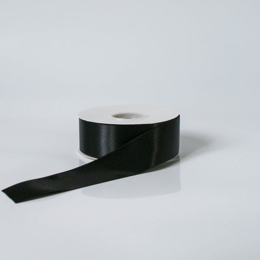 Satin Ribbon Single Face – Black