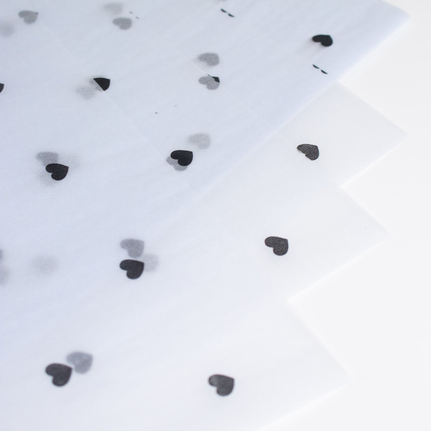 Heart Tissue Paper – Black/White