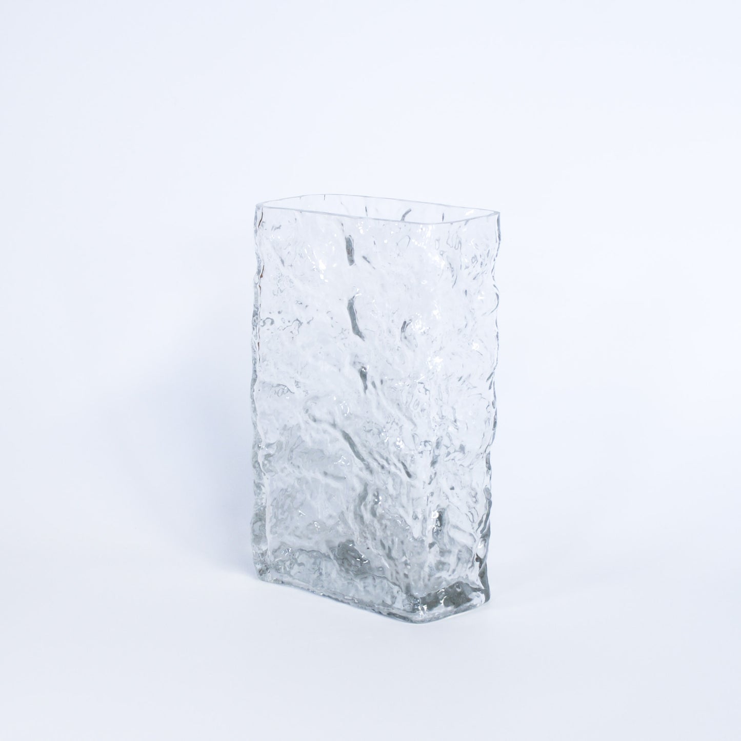 Crinkle Rectangular Vase – Clear