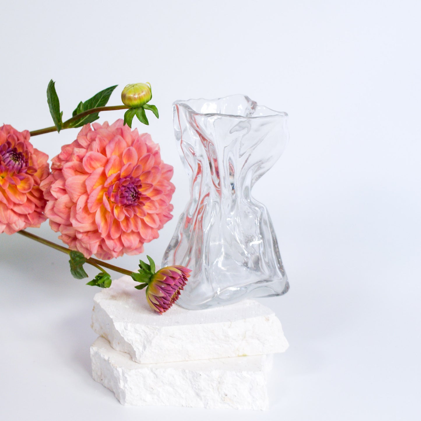 Scrunched Bag Vase – Clear